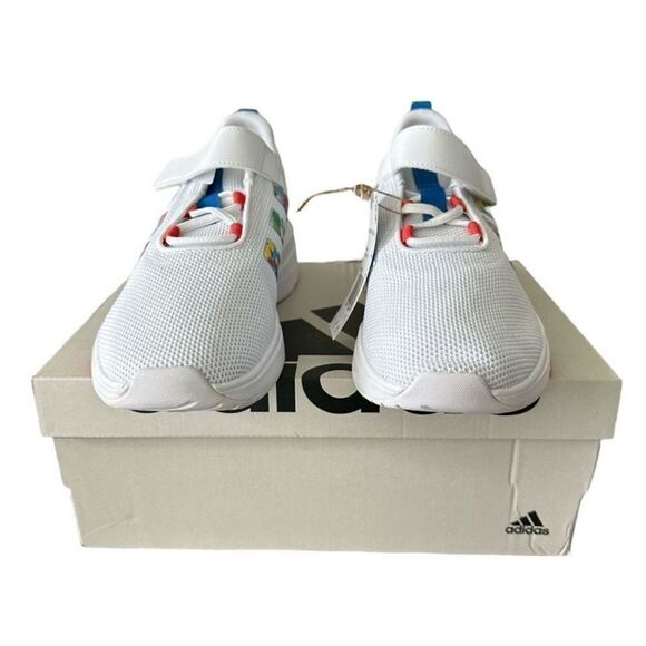 Adidas Racer TR 23 EL Big Kids 6.5 ID7920 White with Geometric Designs - Picture 4 of 12